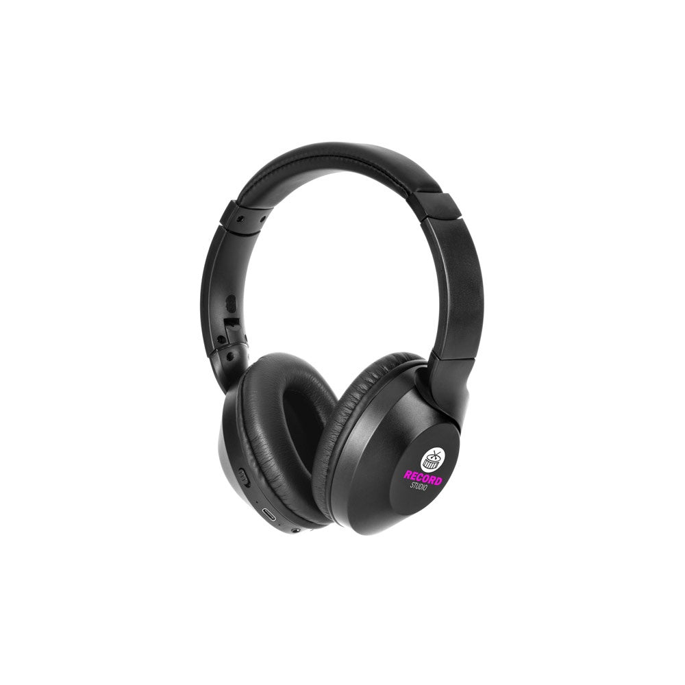 HENDRIX promotional headphones in black with custom logo branding