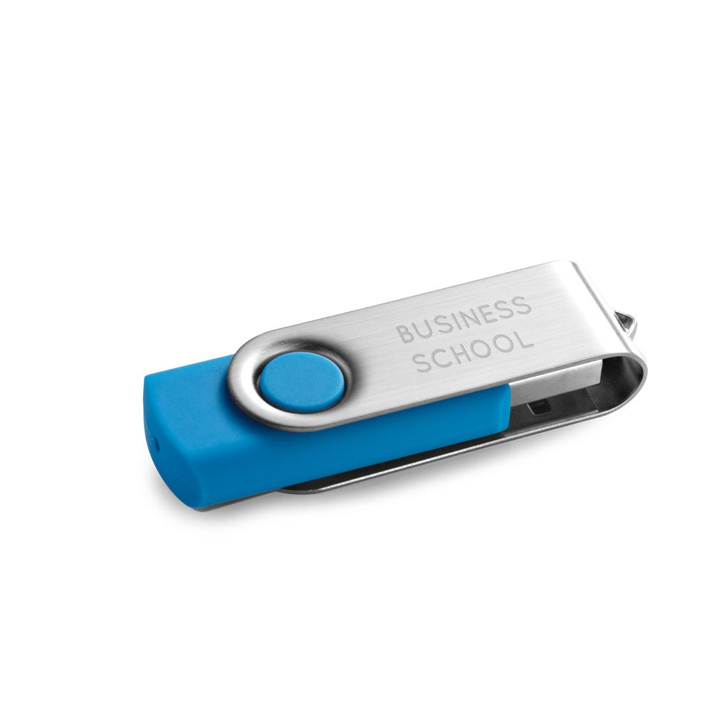 CLAUDIUS 16GB promotional USB drive (complete set view) with custom logo branding