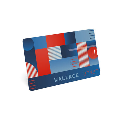WALLACE 8GB promotional USB drive in white with custom logo branding