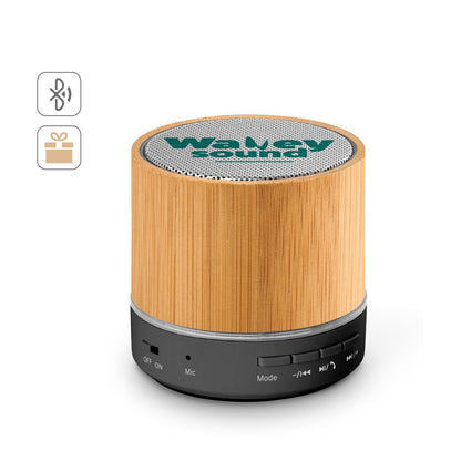 RE-GLASHOW promotional speaker (complete set view) with custom logo branding