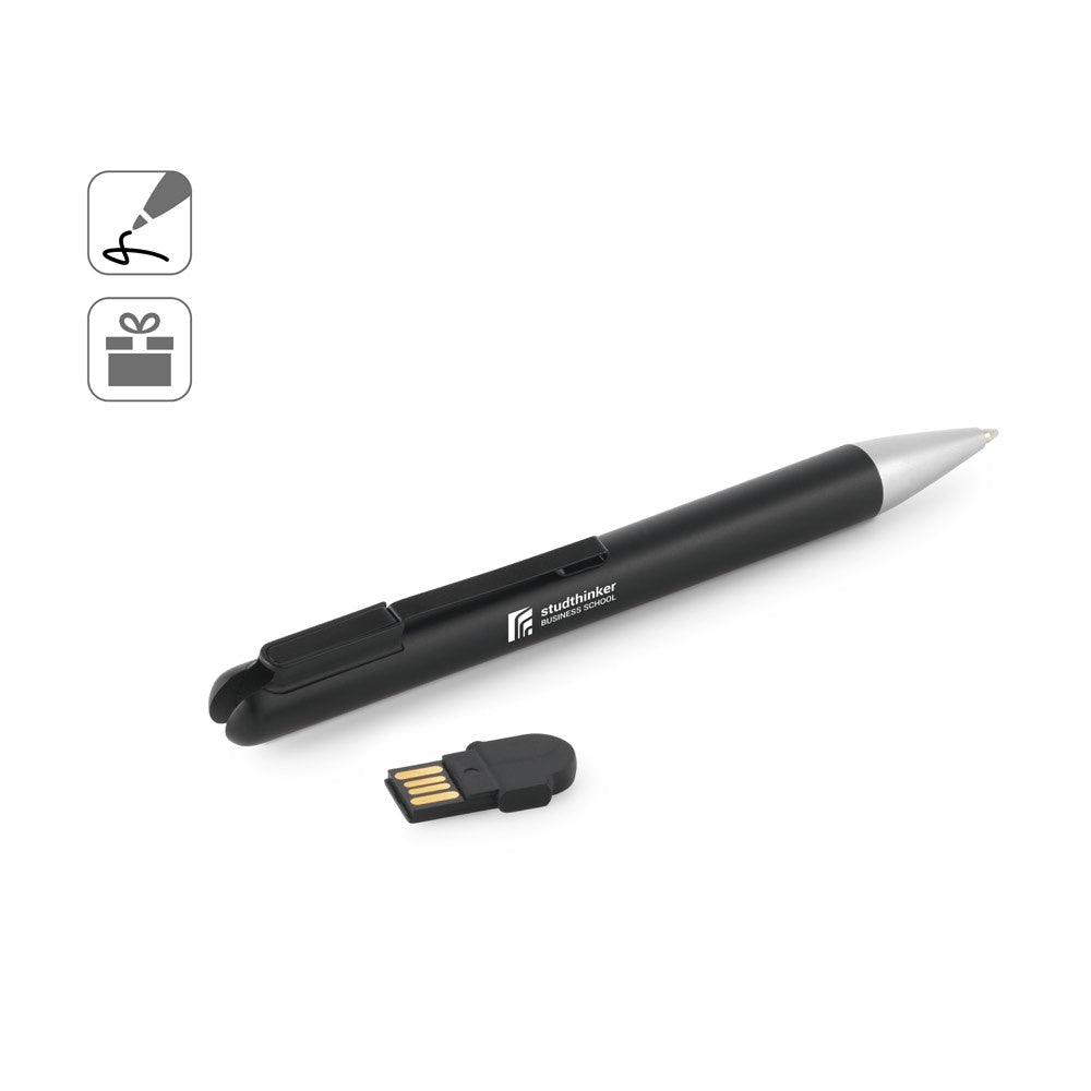 SAVERY promotional USB drive (complete set view) with custom logo branding