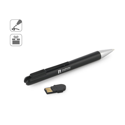 SAVERY promotional USB drive (complete set view) with custom logo branding