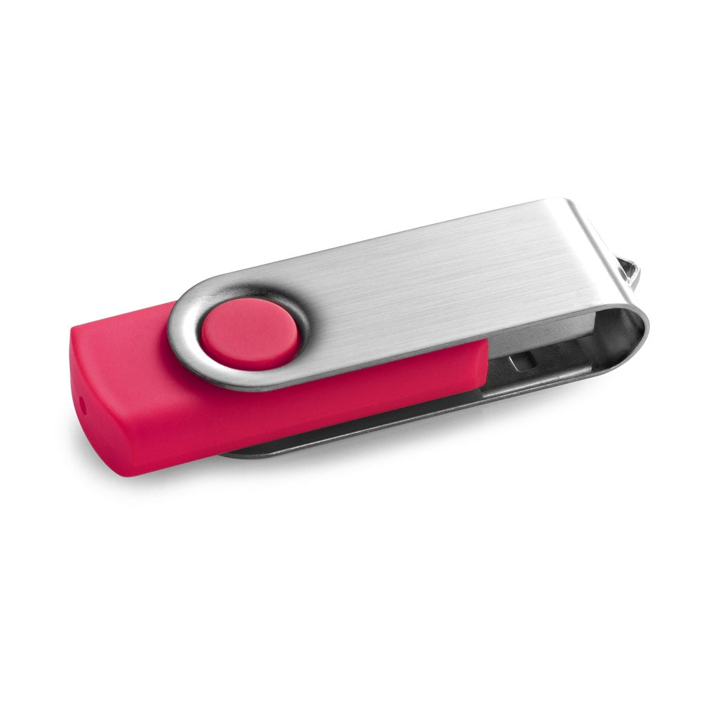 CLAUDIUS 8GB promotional USB drive in pink with custom logo branding