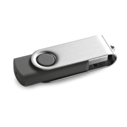 CLAUDIUS 8GB promotional USB drive in grey with custom logo branding