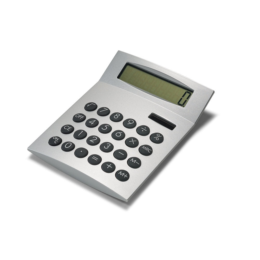 ENFIELD promotional desk accessory in satin silver with custom logo branding
