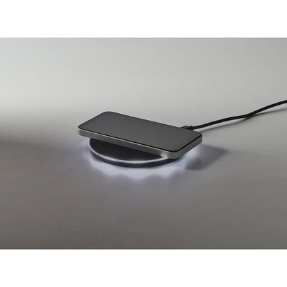 BURNELL promotional power bank in black (detail view) with custom logo branding