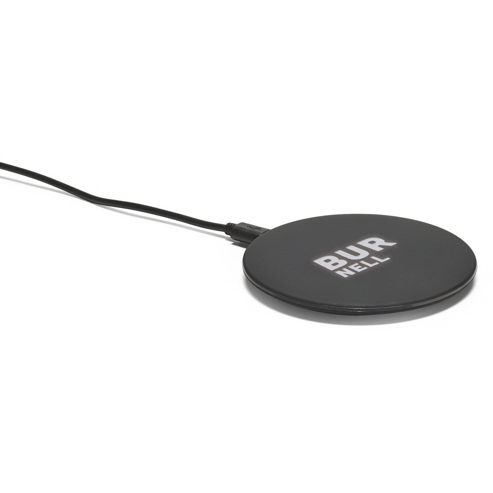 BURNELL promotional power bank in black with custom logo branding