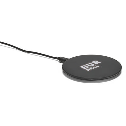 BURNELL promotional power bank in black with custom logo branding