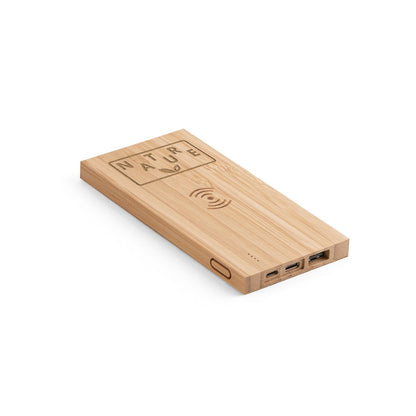 FITCH promotional power bank in natural with custom logo branding