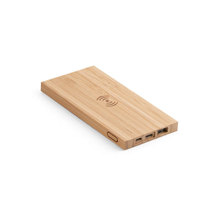 FITCH promotional power bank in natural with custom logo branding