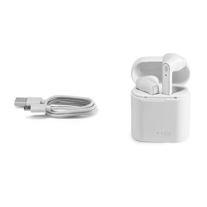 KANDEL promotional headphones in white (detail view) with custom logo branding