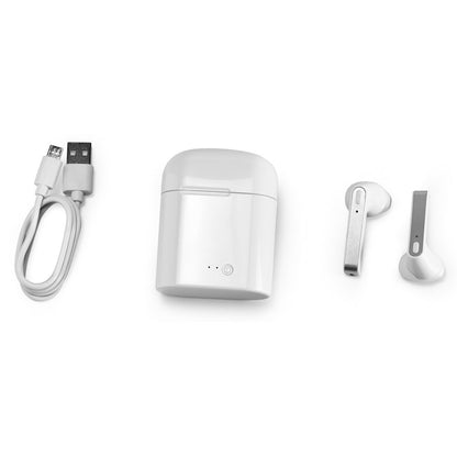 KANDEL promotional headphones in white (detail view) with custom logo branding