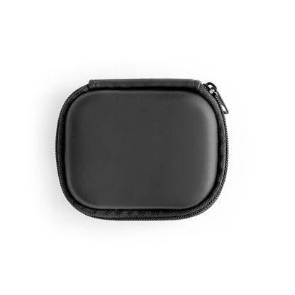 OTTO promotional headphones in black (detail view) with custom logo branding