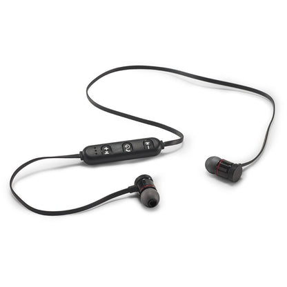 OTTO promotional headphones in black (detail view) with custom logo branding