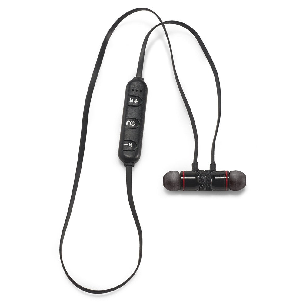 OTTO promotional headphones in black with custom logo branding