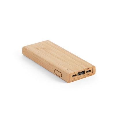 KOHN promotional power bank in natural with custom logo branding