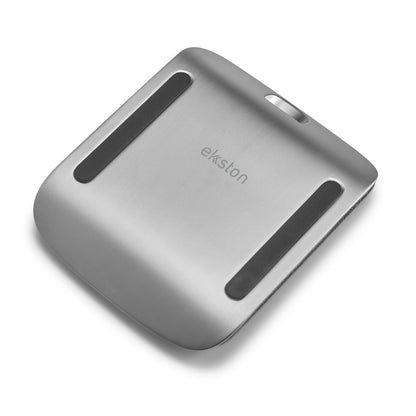 HORDE promotional power bank in dark grey (detail view) with custom logo branding