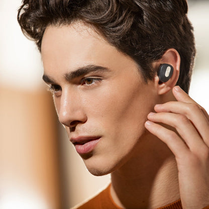 DESCRY promotional headphones in silver (detail view) with custom logo branding