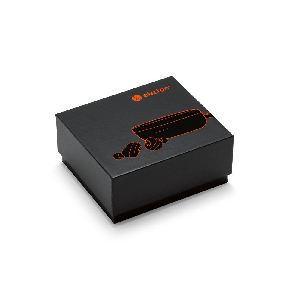 DESCRY promotional headphones in silver (gift box packaging) with custom logo branding
