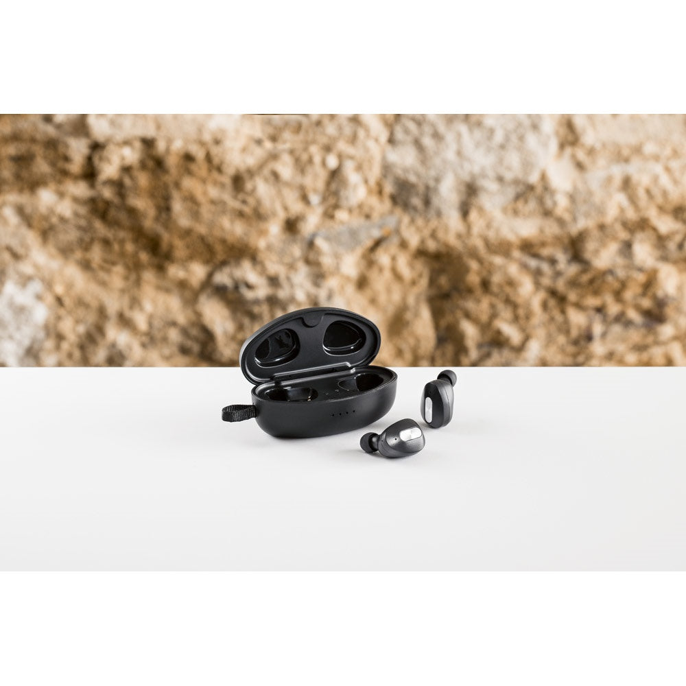 DESCRY promotional headphones with custom logo branding