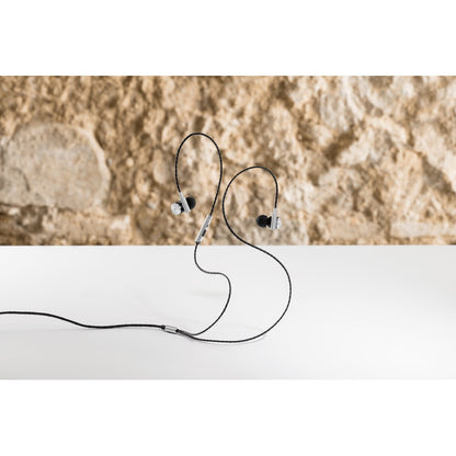 VIBRATION promotional headphones in silver with custom logo branding