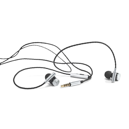 VIBRATION promotional headphones in silver (detail view) with custom logo branding