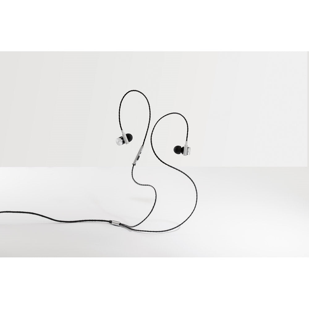 VIBRATION promotional headphones in silver (detail view) with custom logo branding
