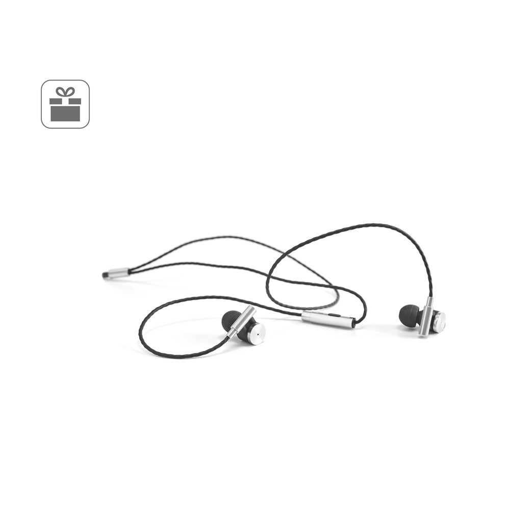 VIBRATION promotional headphones (complete set view) with custom logo branding