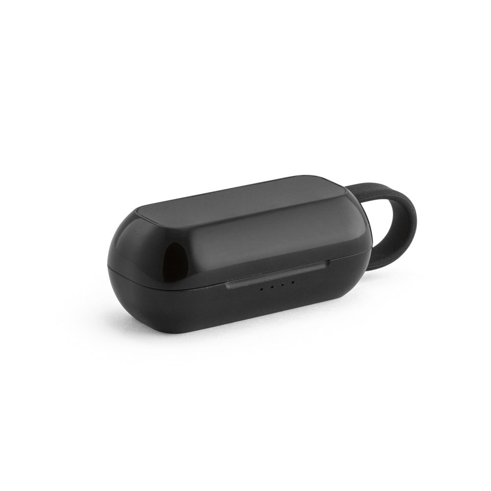 BOSON promotional headphones in black with custom logo branding
