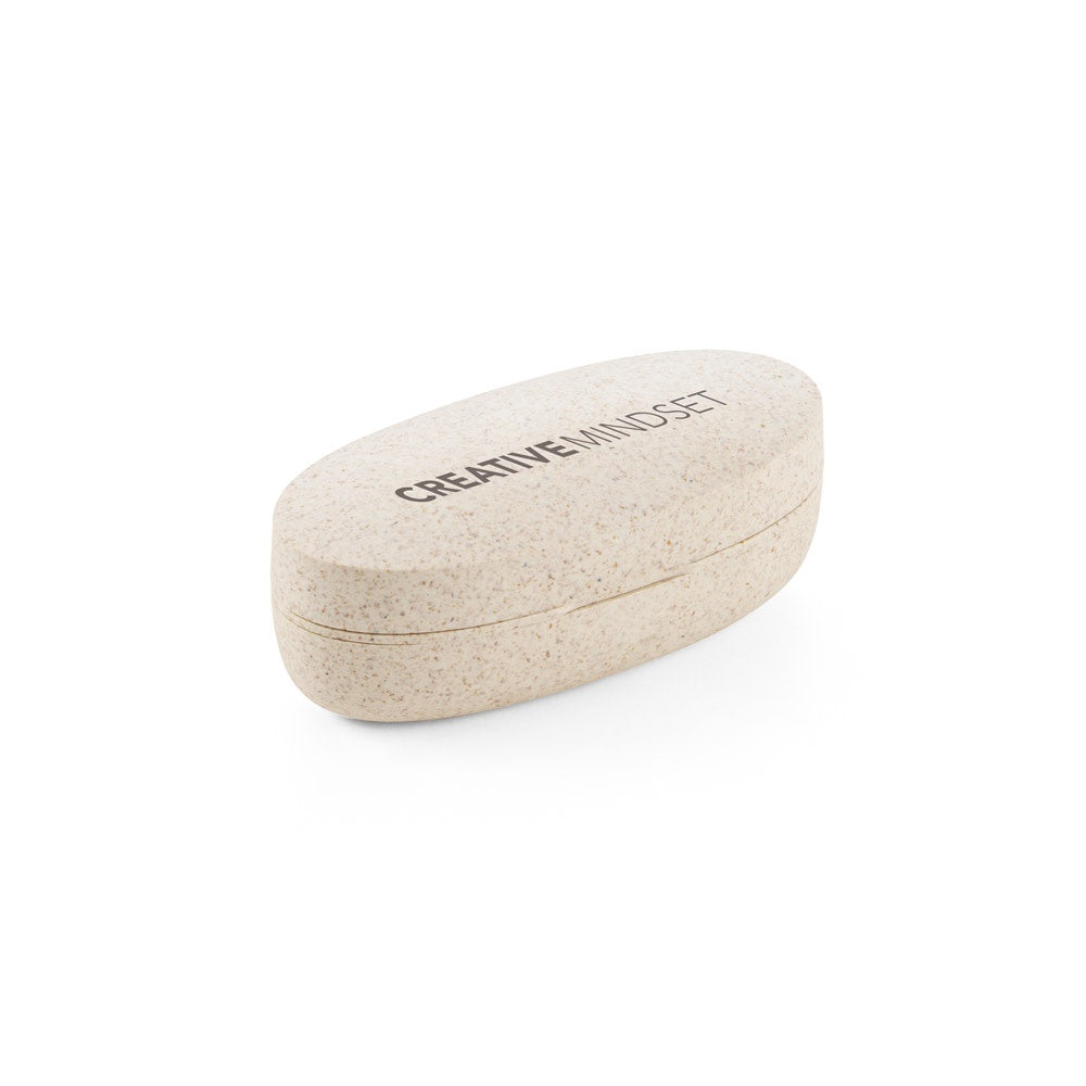 FOURIER promotional headphones in natural with custom logo branding