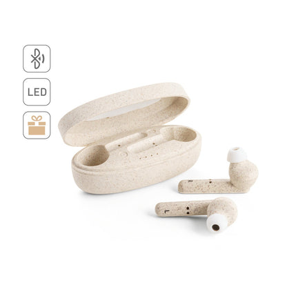 FOURIER promotional headphones (complete set view) with custom logo branding