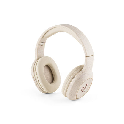 FEYNMAN promotional headphones in natural with custom logo branding