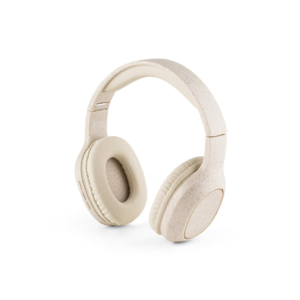 FEYNMAN promotional headphones in natural with custom logo branding