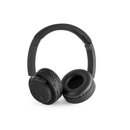 BEATDRUM promotional headphones in dark grey (detail view) with custom logo branding