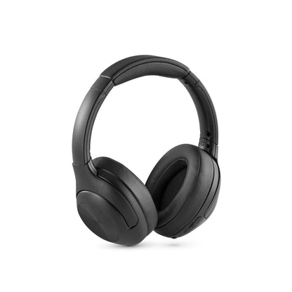MELODY promotional headphones in black (detail view) with custom logo branding