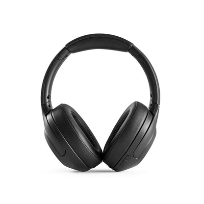 MELODY promotional headphones in black (detail view) with custom logo branding