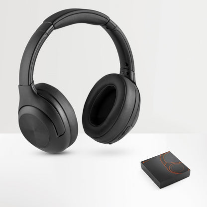 MELODY promotional headphones (complete set view) with custom logo branding