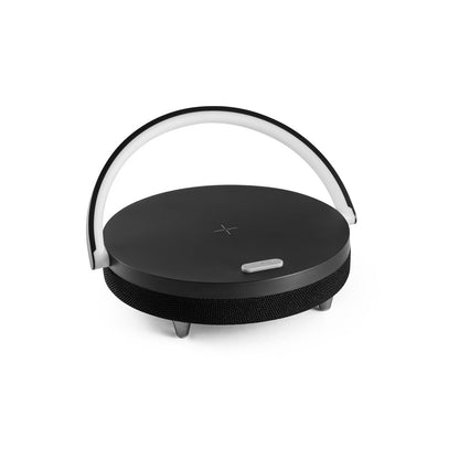 BLASTY promotional speaker in black (detail view) with custom logo branding