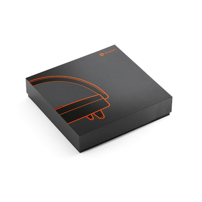 BLASTY promotional speaker in black (gift box packaging) with custom logo branding