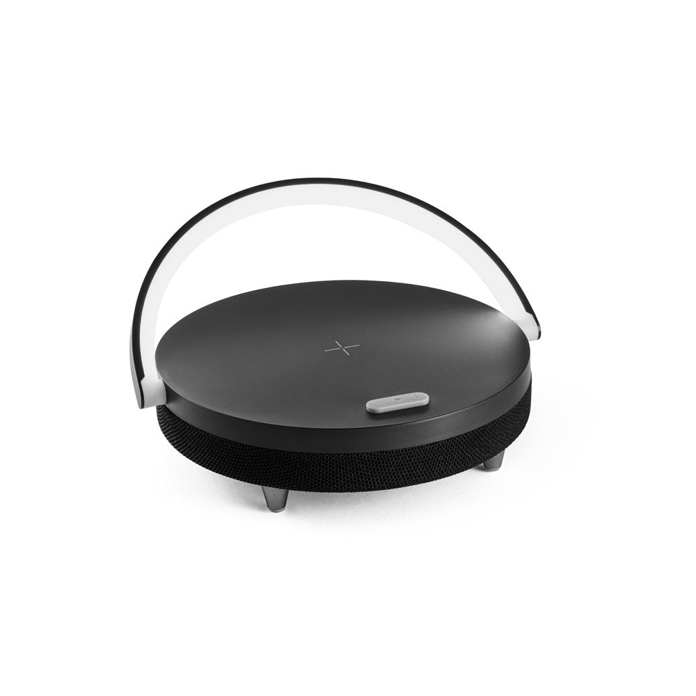 BLASTY promotional speaker in black (detail view) with custom logo branding