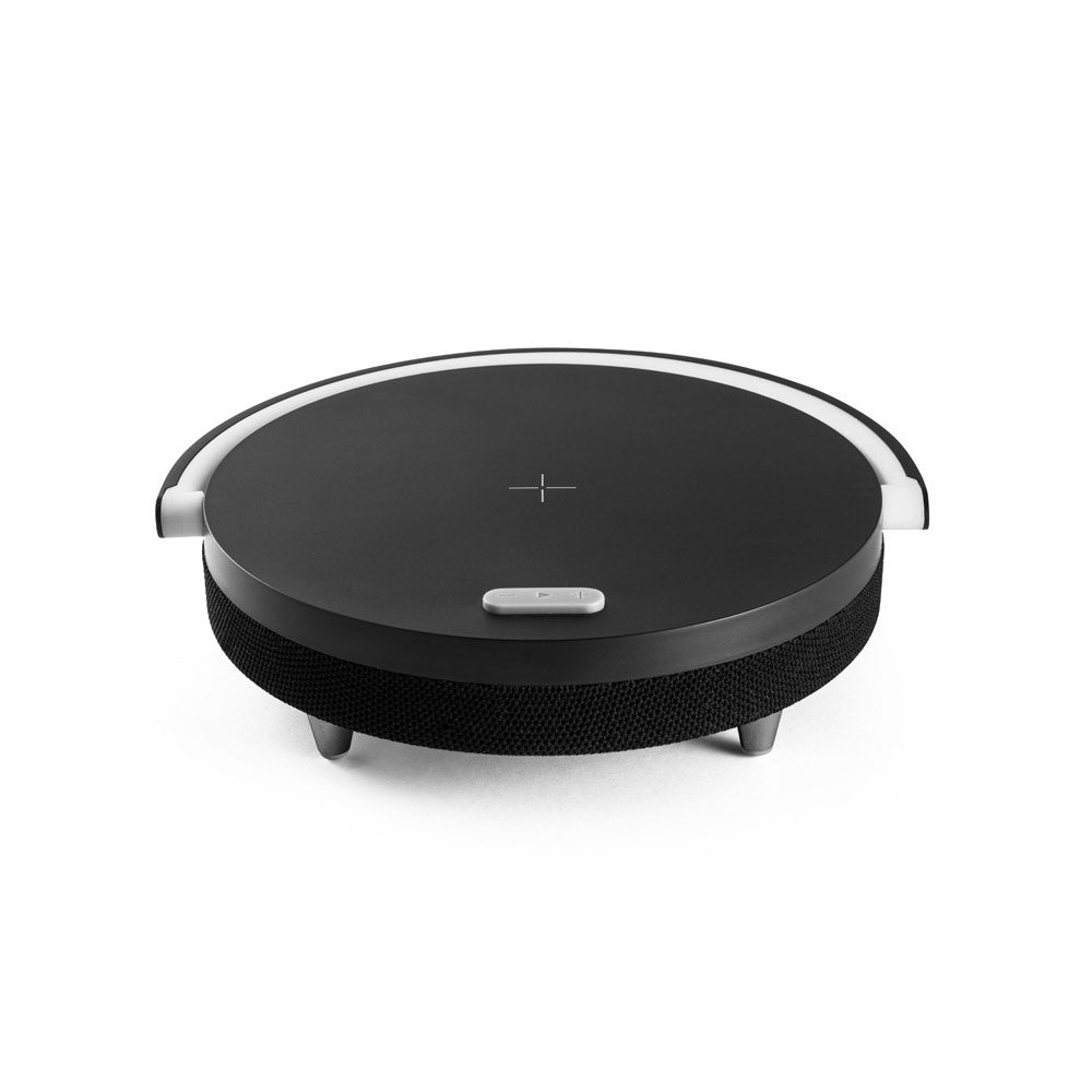BLASTY promotional speaker in black with custom logo branding