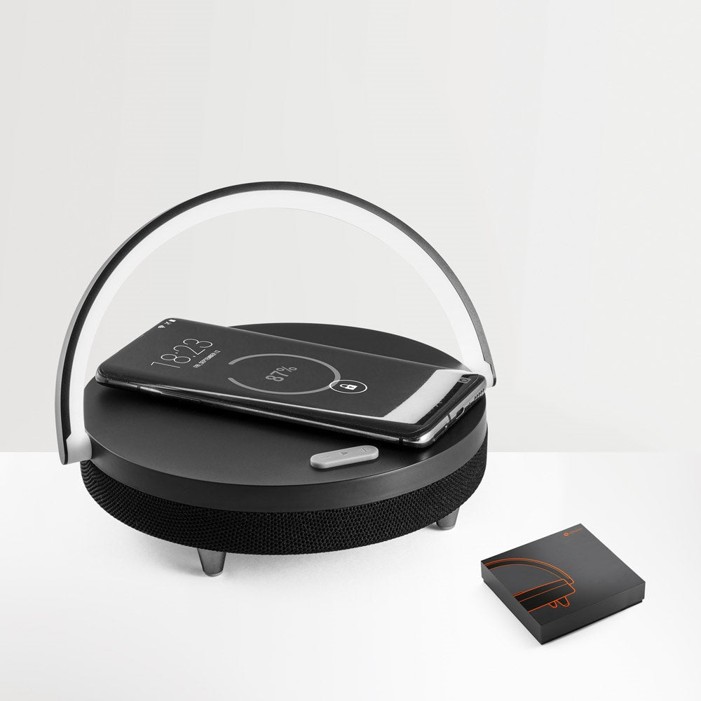 BLASTY promotional speaker (complete set view) with custom logo branding
