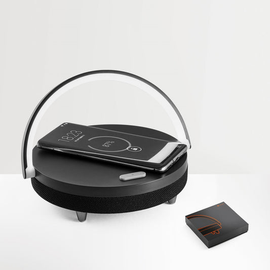 BLASTY promotional speaker (complete set view) with custom logo branding