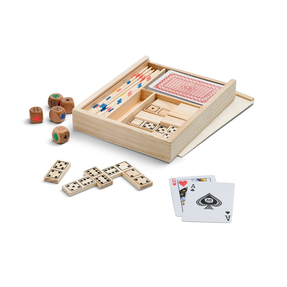 PLAYTIME promotional game in light natural with custom logo branding