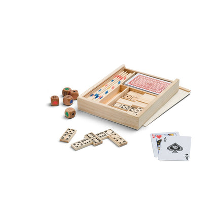 PLAYTIME promotional game (complete set view) with custom logo branding