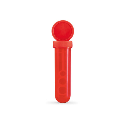 BUBBLY promotional game in red (detail view) with custom logo branding