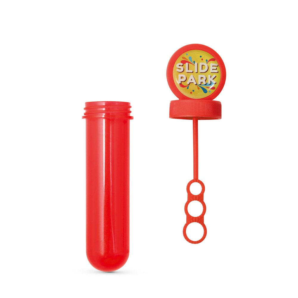 BUBBLY promotional game in red with custom logo branding