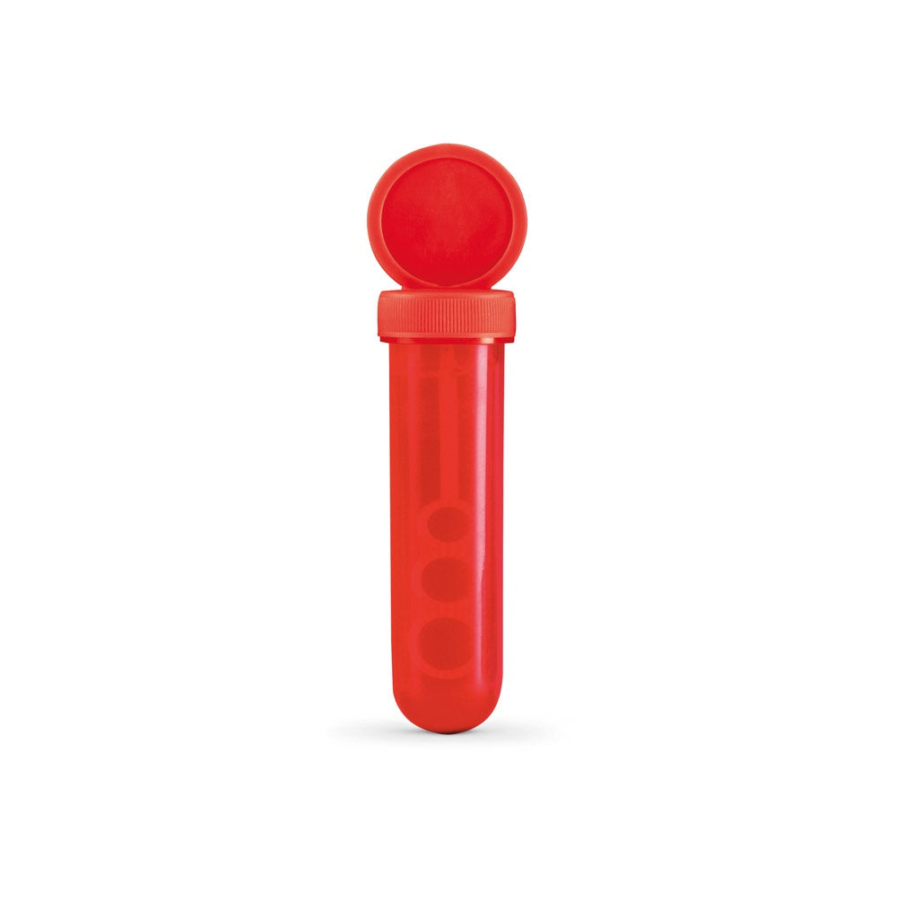 BUBBLY promotional game in red with custom logo branding