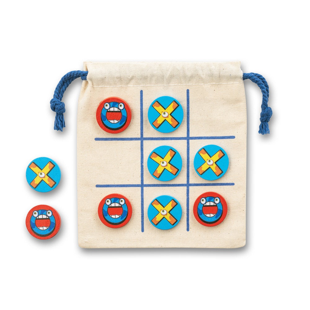CROSSES promotional game in light natural (detail view) with custom logo branding