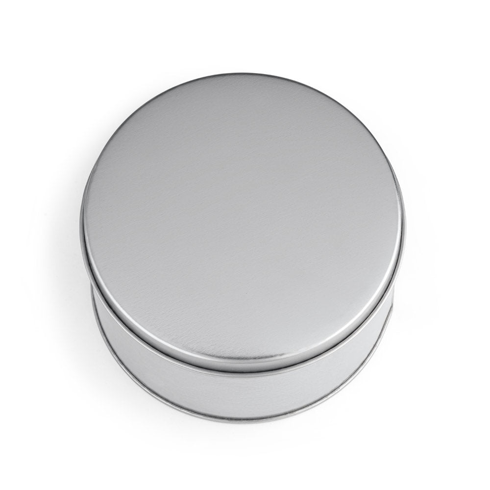 COBB promotional travel accessory in satin silver (detail view) with custom logo branding